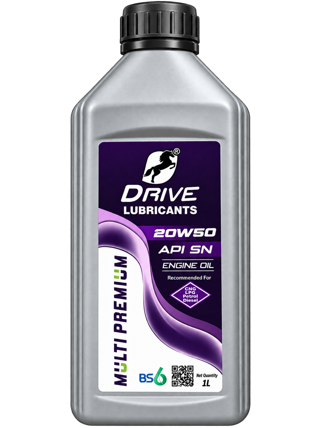 Goldtap 20W50 BS6 API SN automotive engine oil for CNG, LPG, petrol and diesel vehicles, 1L pack