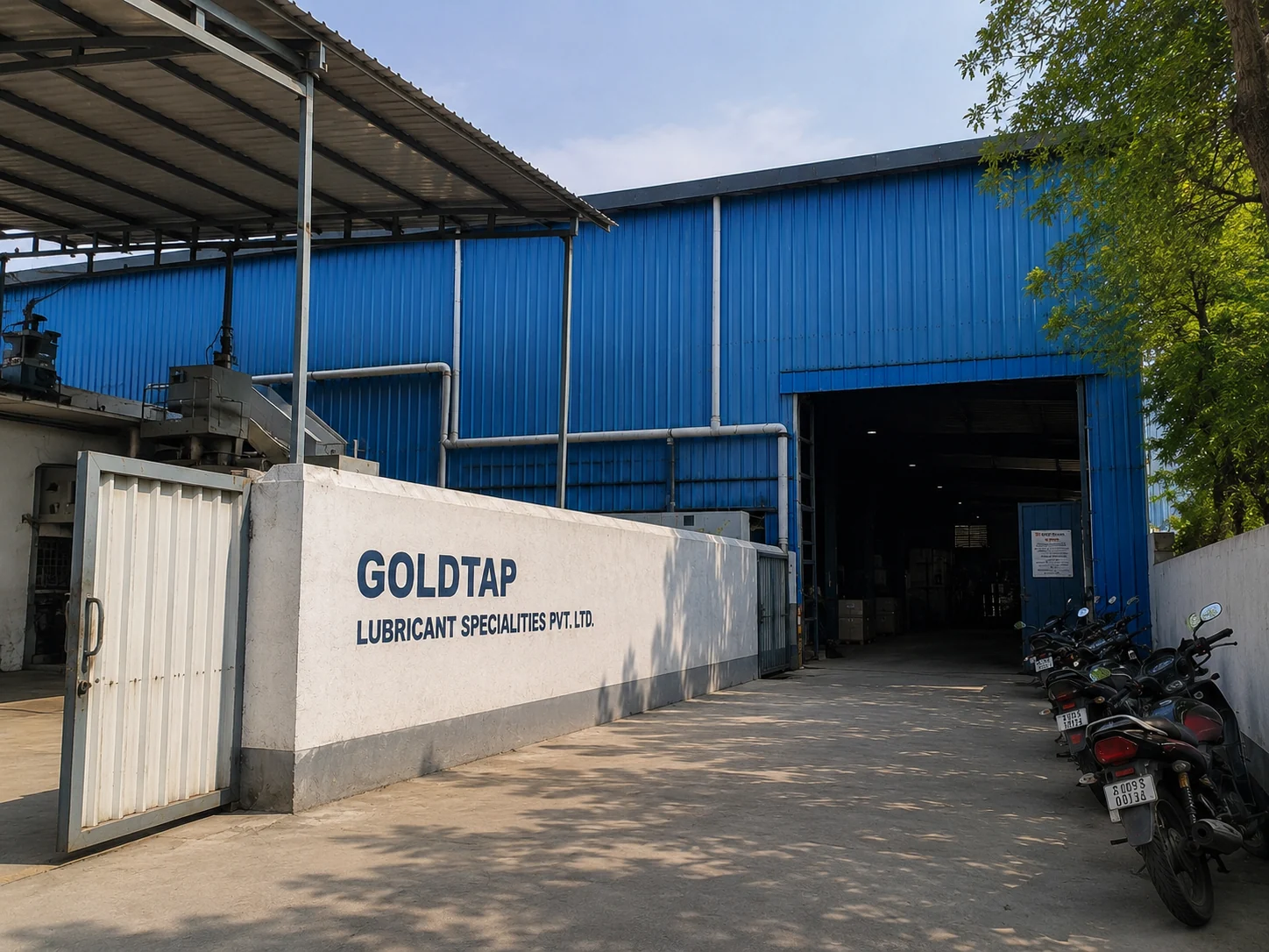 Goldtap manufacturing facility exterior in Changodar, Gujarat