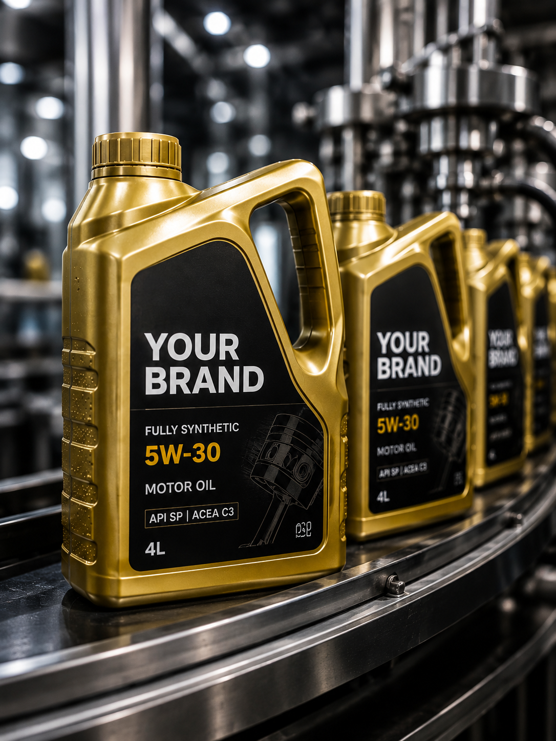 Private-label lubricant packaging manufactured by Goldtap